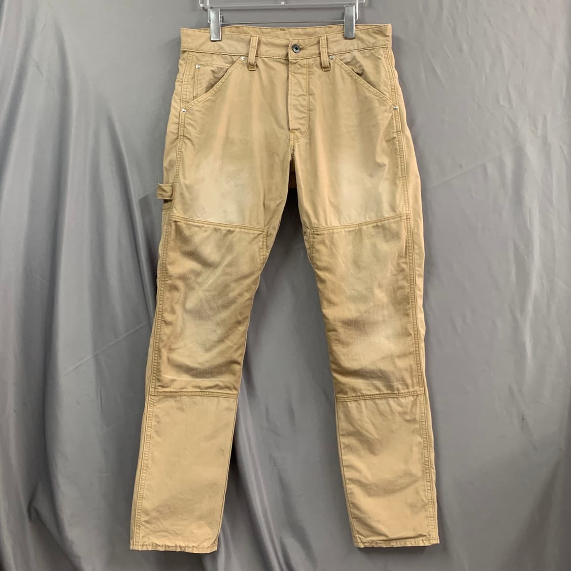 32인치 지스타로우 빈티지 워싱 더블니 카펜터 워크 팬츠 상품이미지2