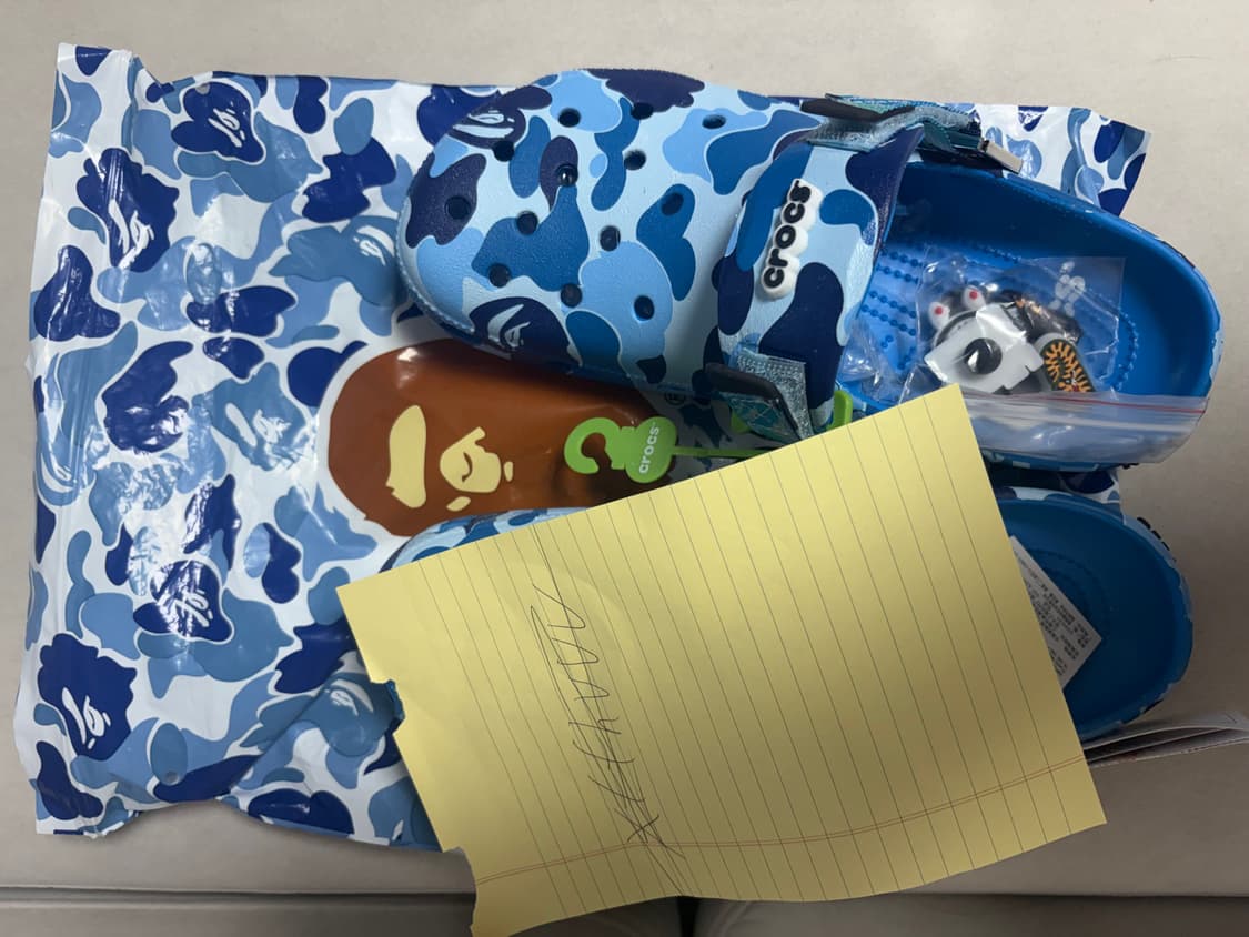 베이프 크록스 블루 eu 남 8 여 10 사이즈 상품이미지1