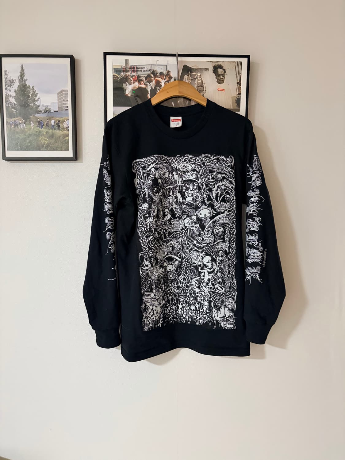 [S] 슈프림 웜벳 롱슬리브 티셔츠 블랙 상품이미지1