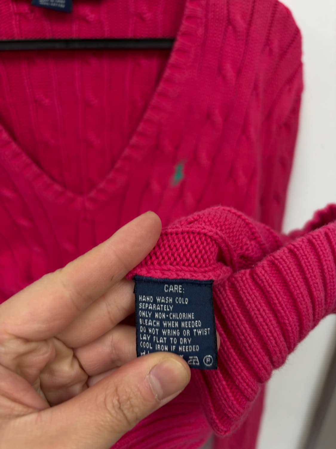 폴로랄프로렌 케이블 우먼 V넥 니트 상품이미지6