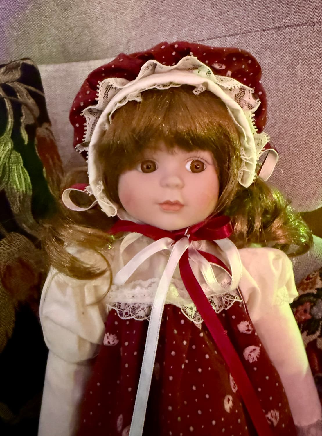 빈티지 인형 피겨린 빅토리아풍 스윗하트돌 보넷 상품이미지2