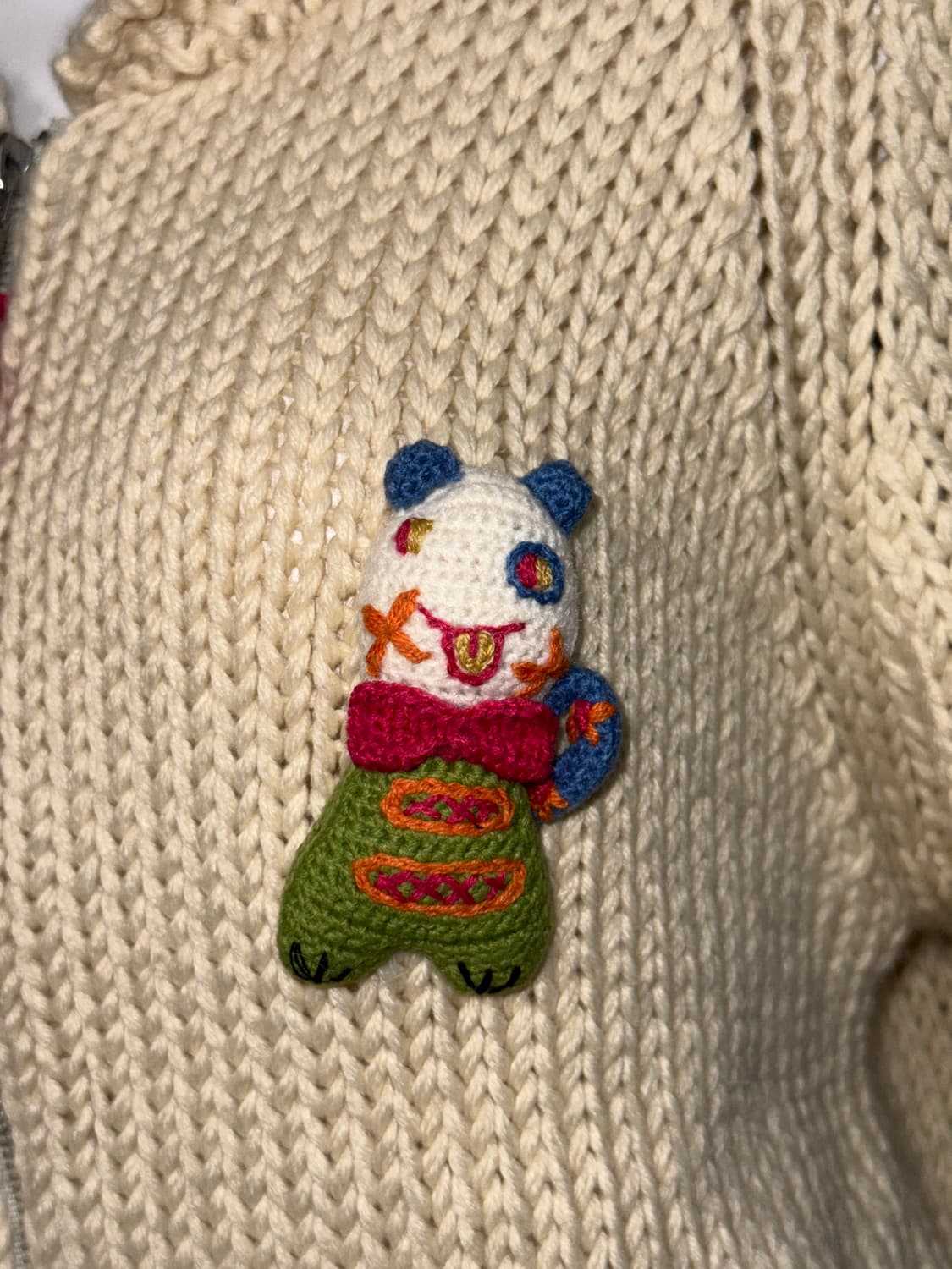 Ivory freaky monster cowichan knit zipup 상품이미지7