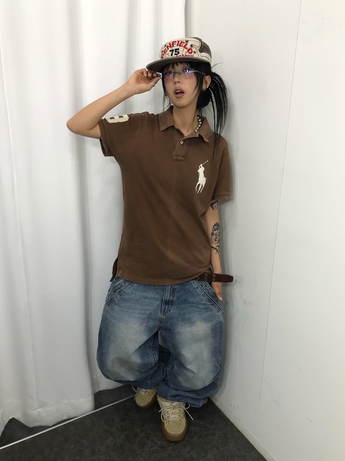 폴로 빅포니 브라운 피케 티셔츠 ( 레어 ) 상품이미지1