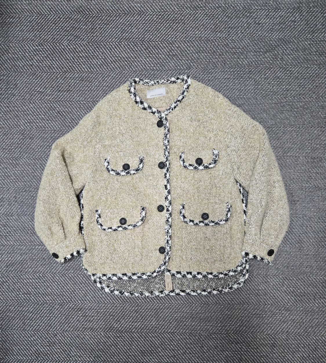 보브 VOICEOFVOICES 플랩포켓 트위드자켓 모94%자켓 상품이미지1