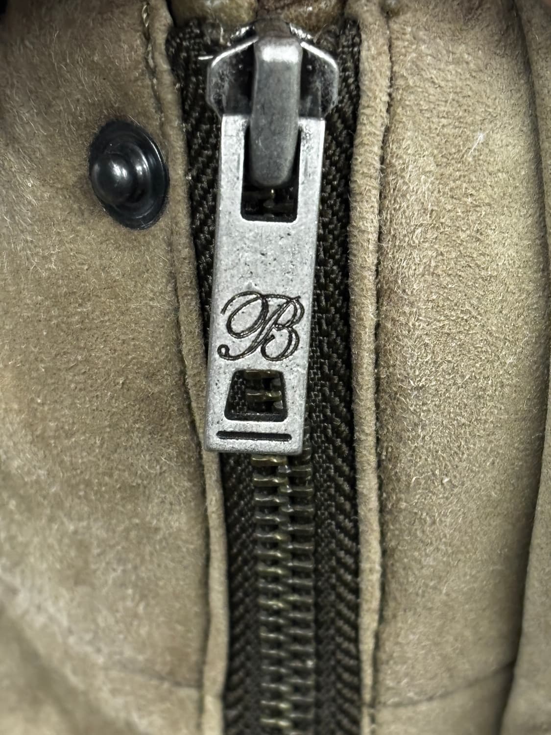 브라운 스웨이드 쉐어링 패딩 자켓 F 상품이미지4