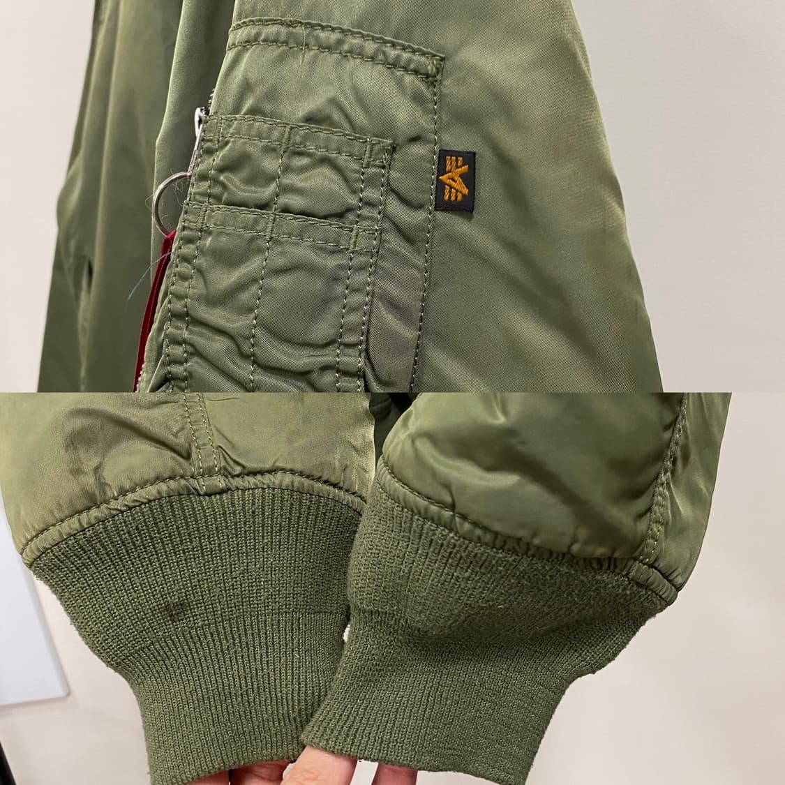 알파인더스트리 MA-1 플라이트 자켓 세이지그린 상품이미지9