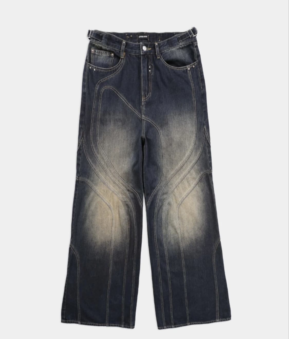 배드블러드 아퀼라 플레어 라인 러스티 블루 데님 팬츠 badblood 상품이미지1