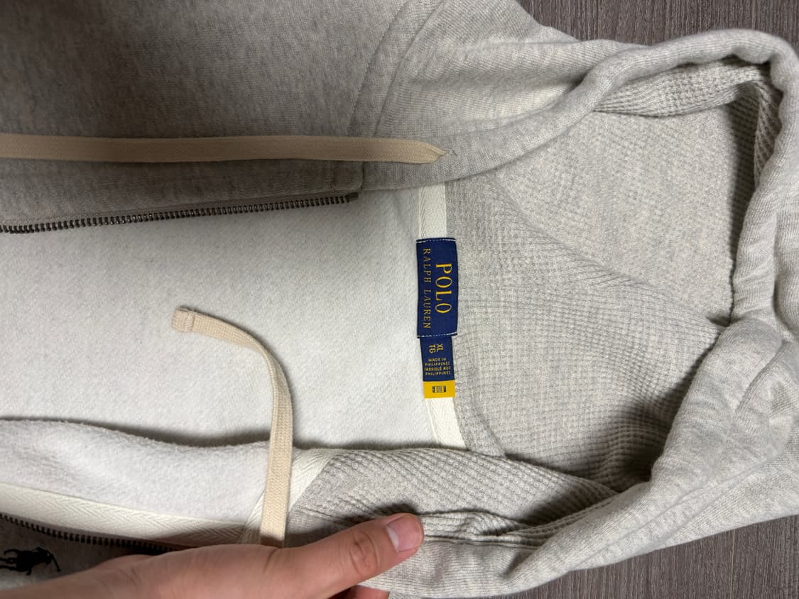 폴로 후드집업 그레이 XL 상품이미지2