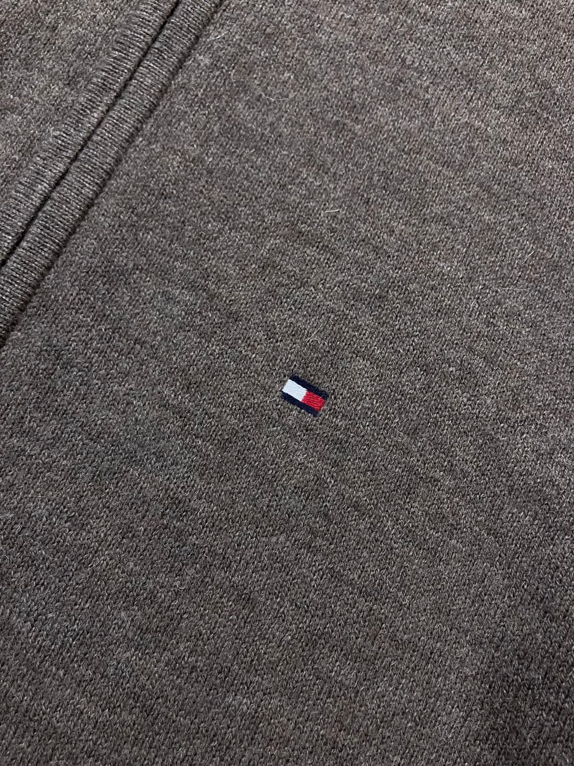 타미힐피거 투웨이 집업 가디건 브라운 XS #csz3539 상품이미지4