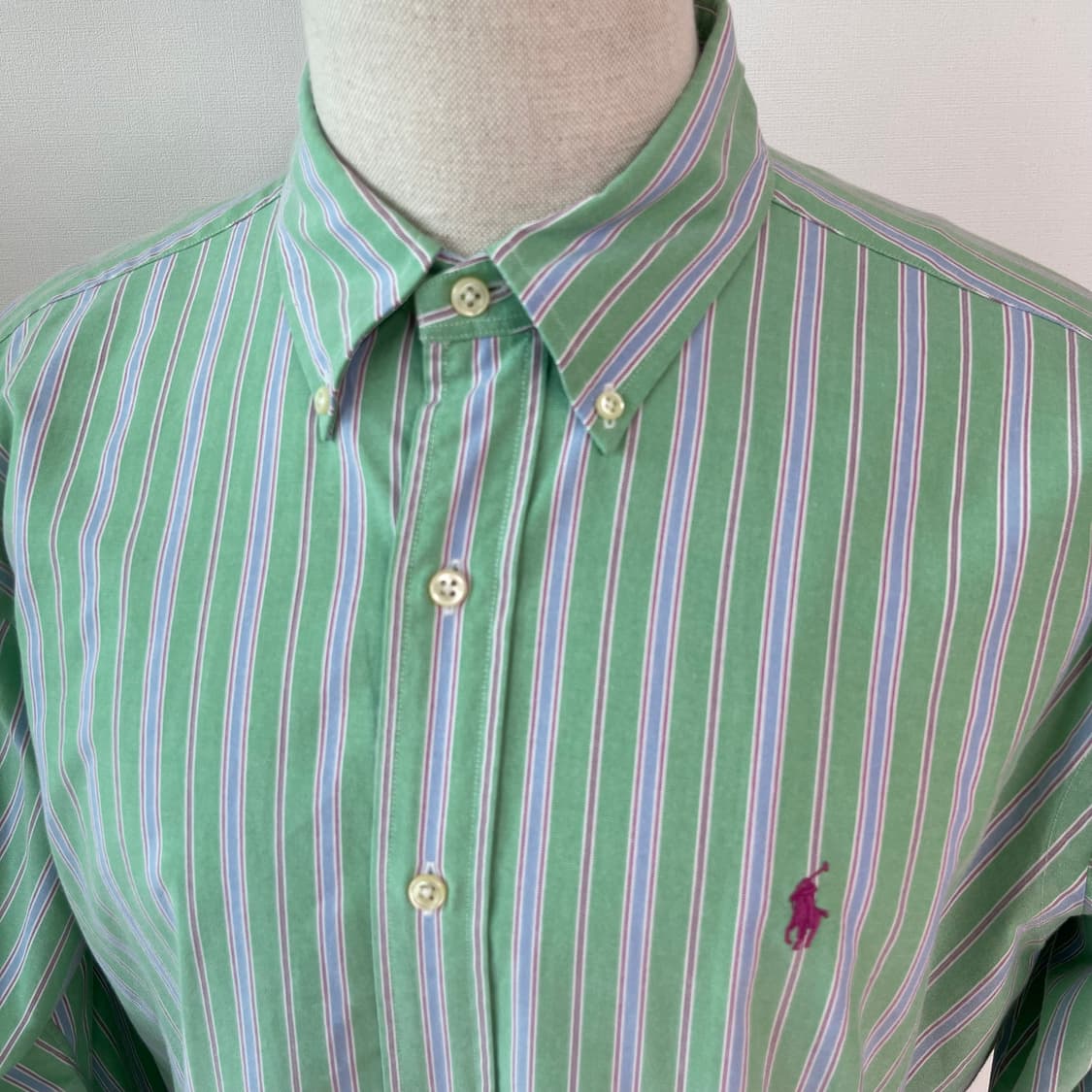 폴로 그린 스트라이프 옥스퍼드 셔츠 110 상품이미지2