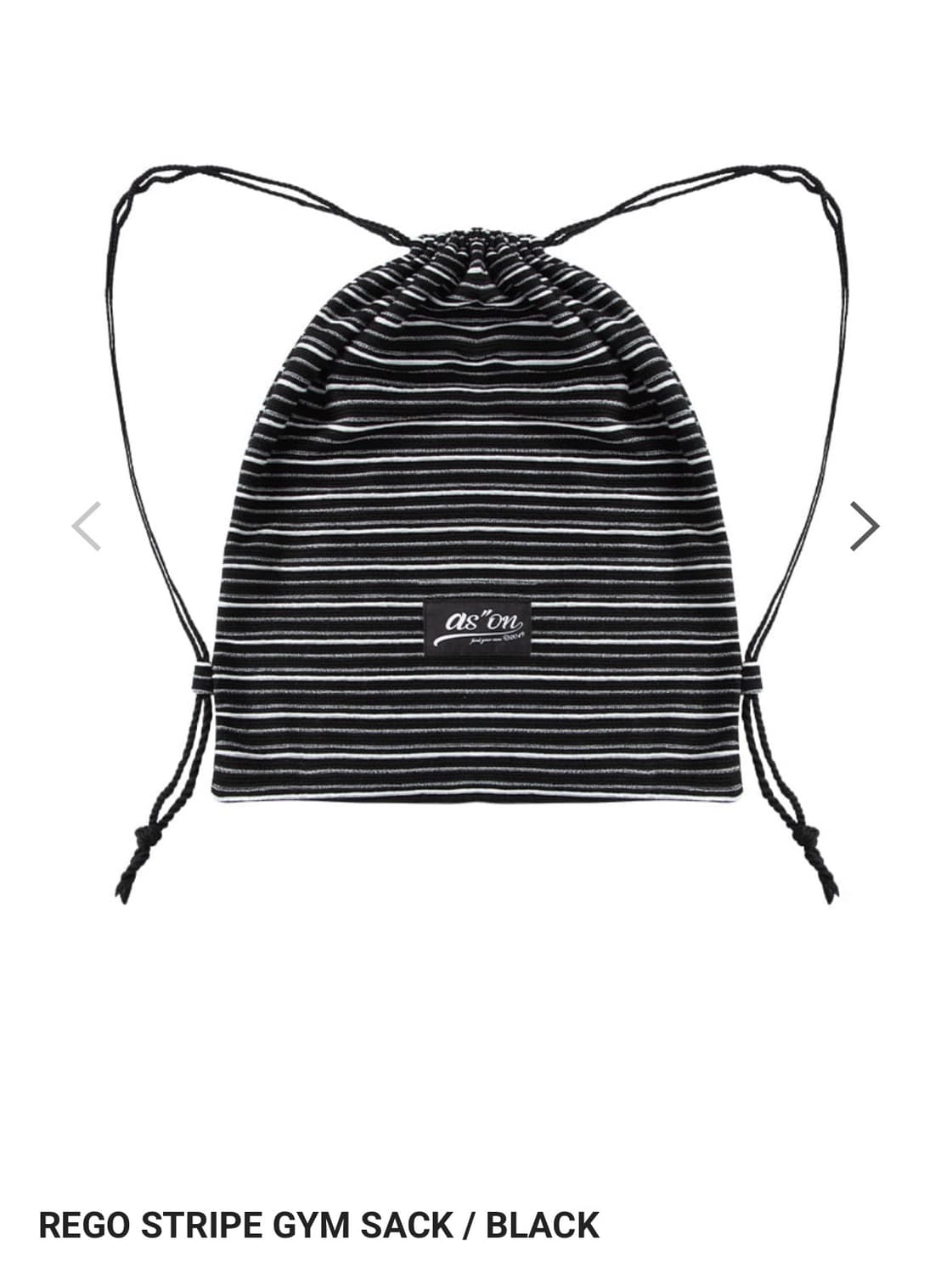 (구해요) 애즈온 스트라이프 짐색 블랙 상품이미지1