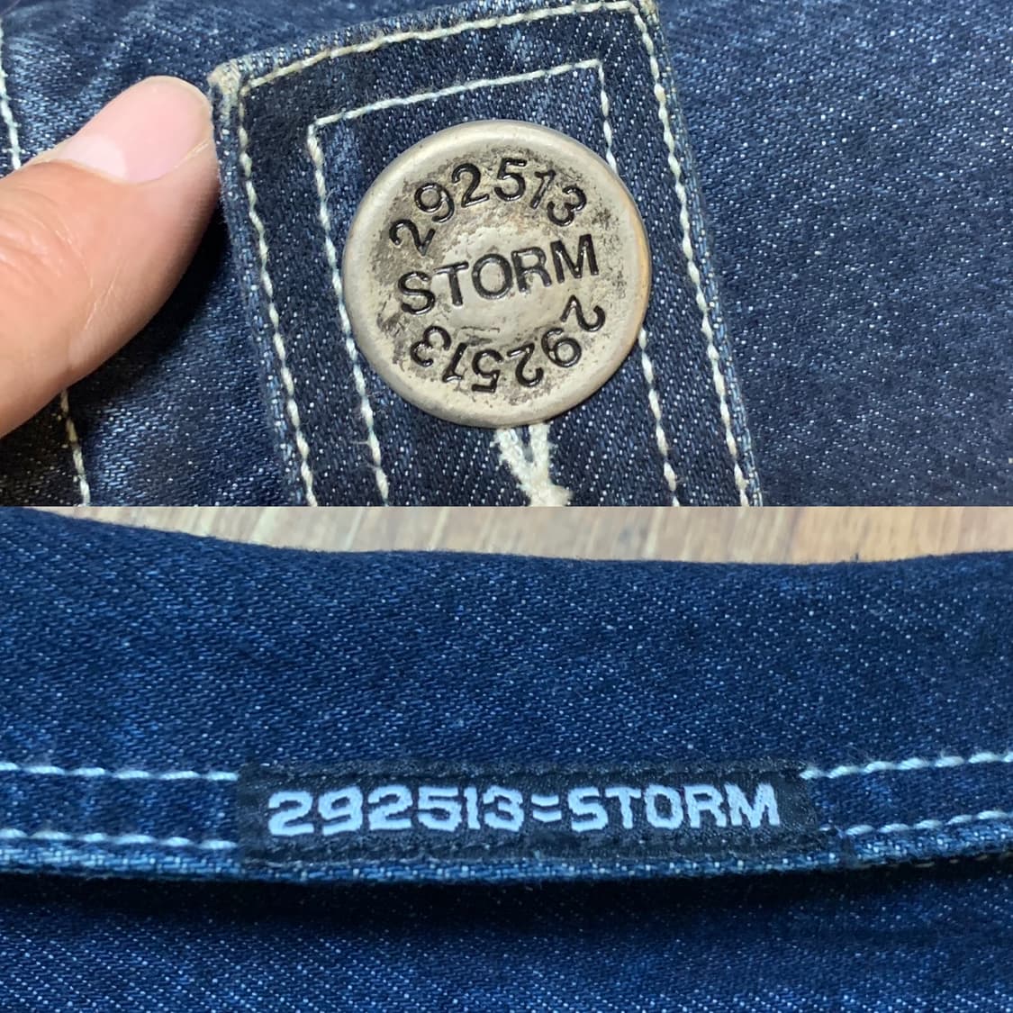 292513=STORM 90'S 더블 데님코트(M 사이즈) 상품이미지6