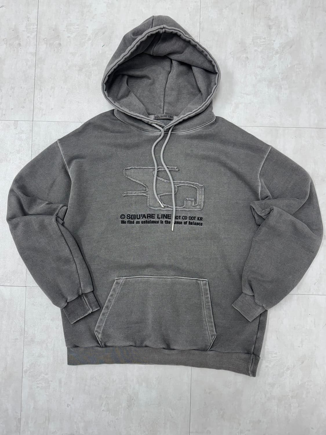 •빈티지 피그먼트 후드티 오버핏 상품이미지1