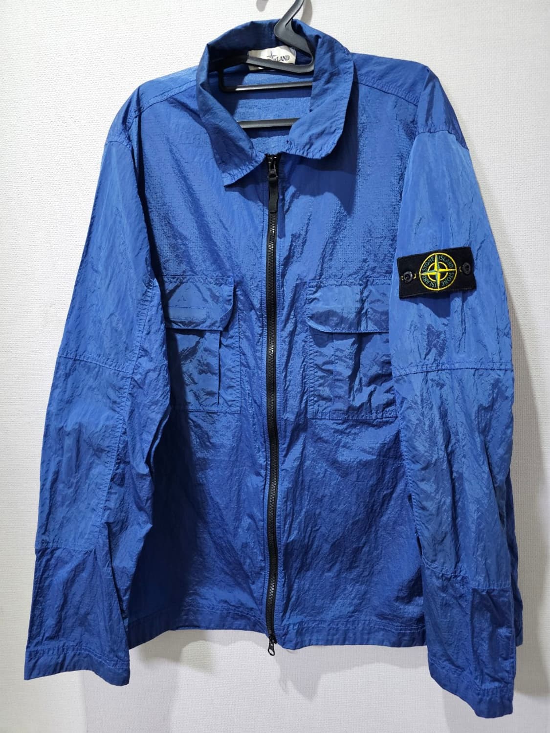 정품 스톤아일랜드 블루 나일론메탈 오버셔츠 나일론메탈 자켓 105 / X 상품이미지1