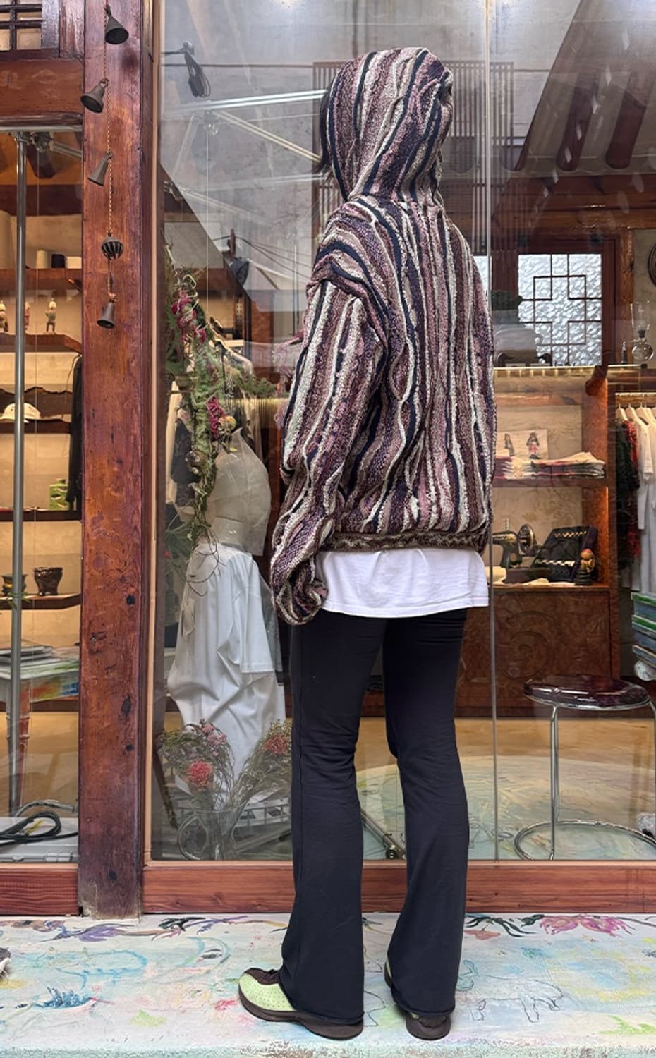 Kapital patchwork knit hoodie 상품이미지6