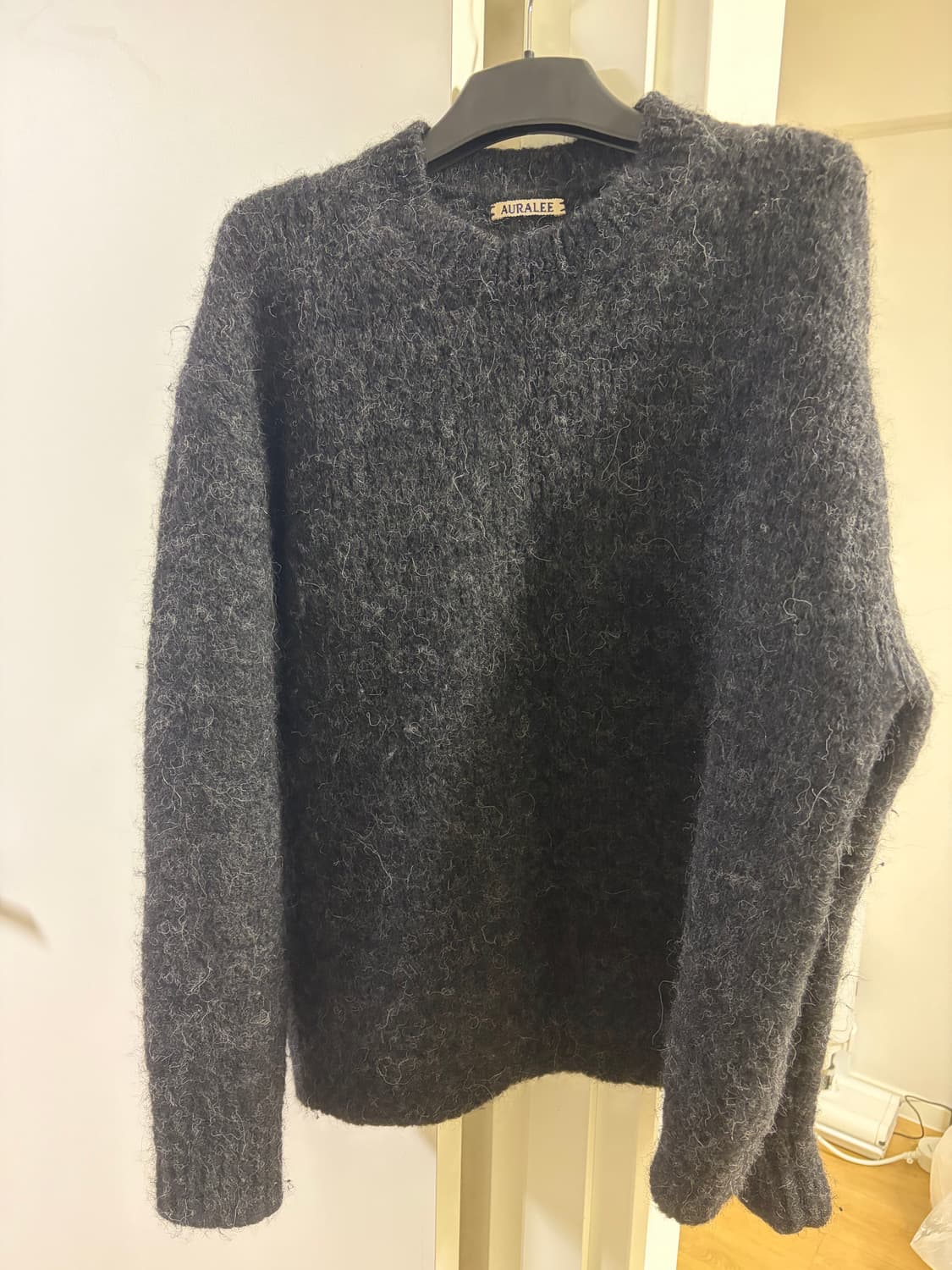 오라리 알파카 니트 3 블랙 상품이미지1