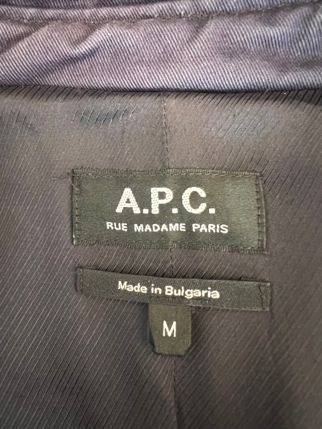 아파쎄 APC 남성 네이비 발마칸 간절기맥코트 
 상품이미지4