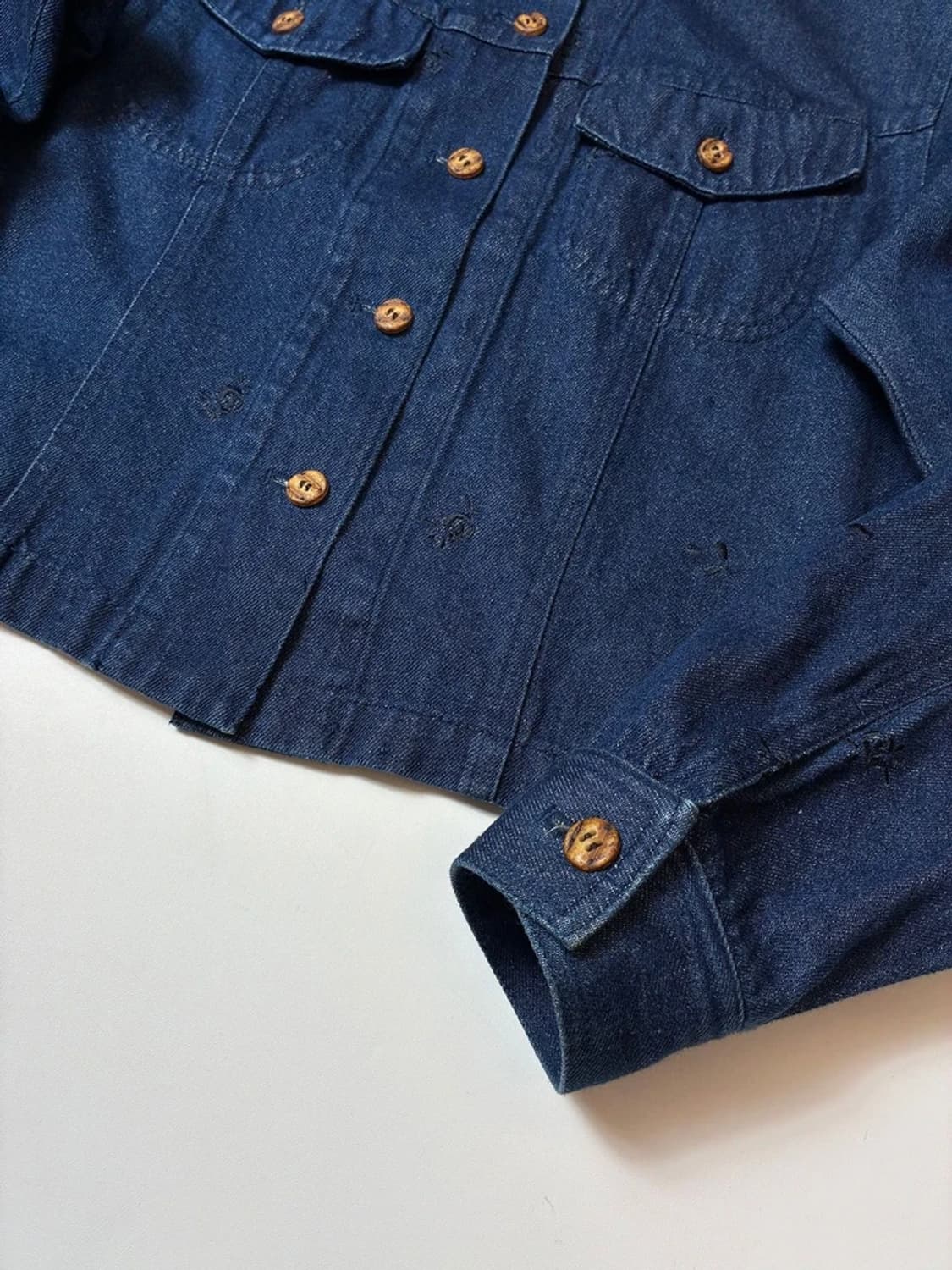 Pyumosso 00's 재팬 자수 디테일 데님 트러커 자켓 PN8548 상품이미지3