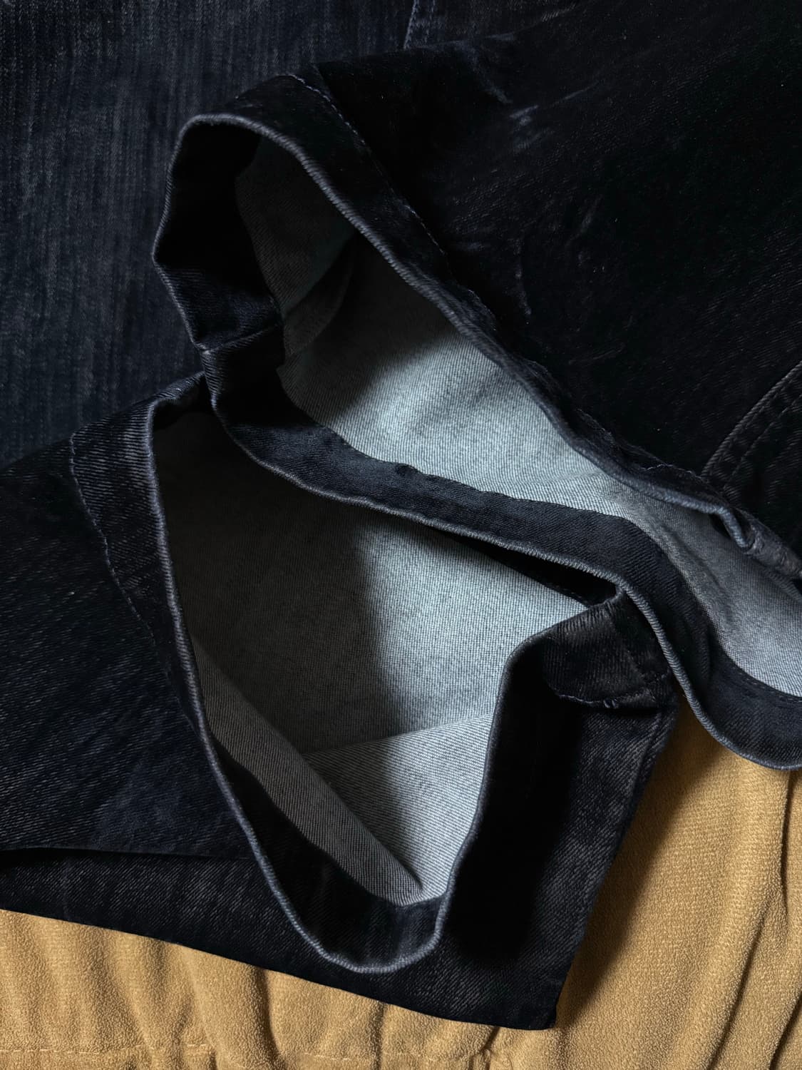 카락터 벨벳 데님 팬츠 팝니다 상품이미지6