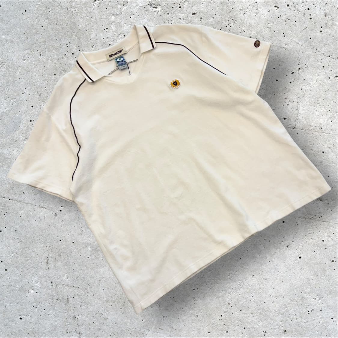 [M] 디스커스 x 오에이엠 팩토리 카라 티셔츠 화이트 C869 상품이미지1