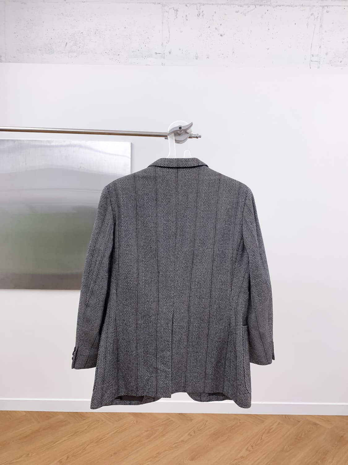 버버리 헤링본 울 100% 블레이저 M95  상품이미지4