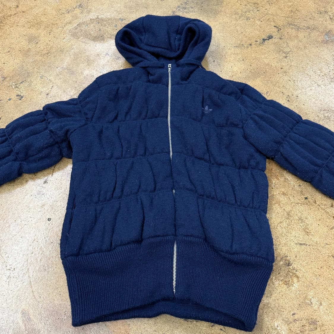 아디다스 네이비 숏 울 패딩 자켓 90 상품이미지3