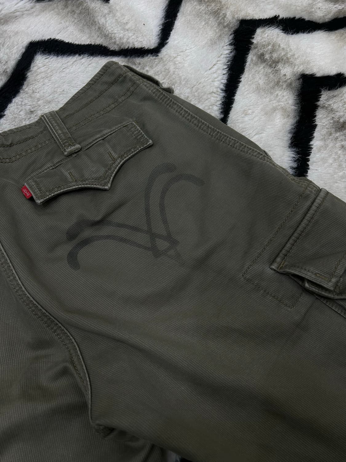 [32]리바이스 헤비코튼 카고팬츠/일본판/옅은카키 상품이미지1