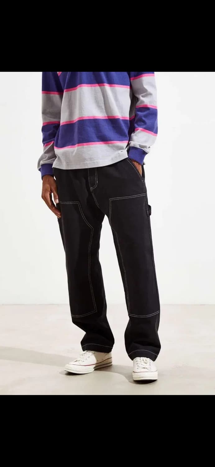(32)스투시 Stussy 블랙 워크 팬츠 상품이미지1