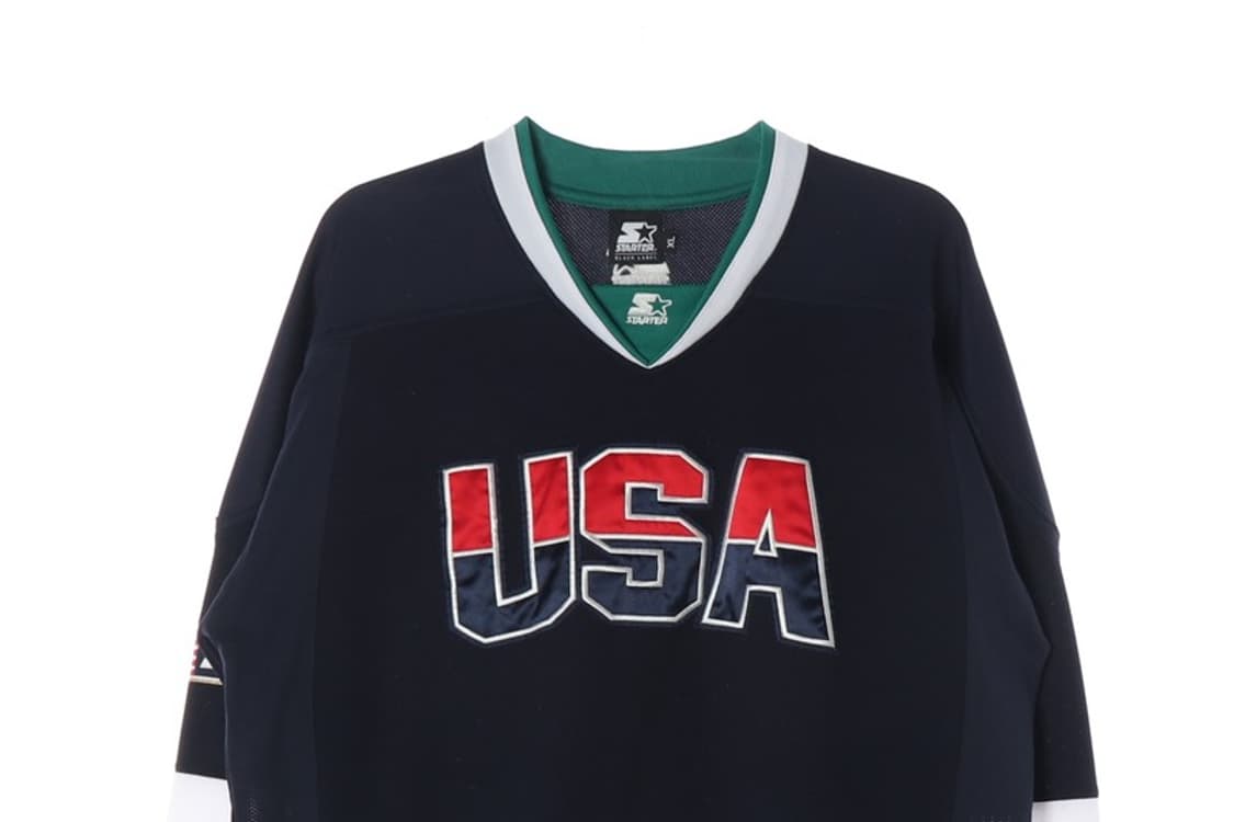 스타터 블랙라벨 USA 빅로고 오버핏 하키 저지 XL 상품이미지3