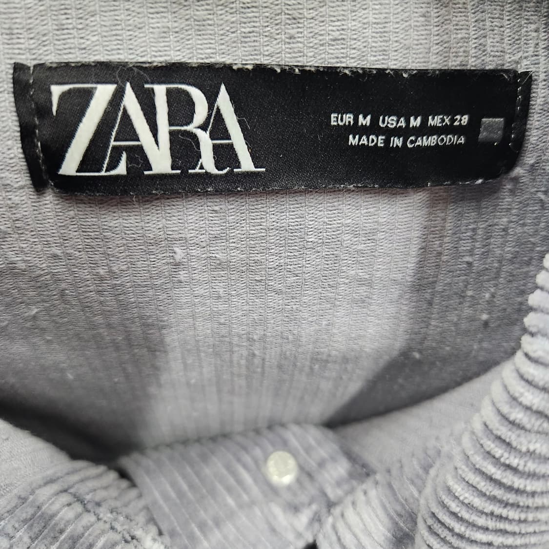 자라 투포켓 코듀로이 셔츠형 자켓 XL 상품이미지4