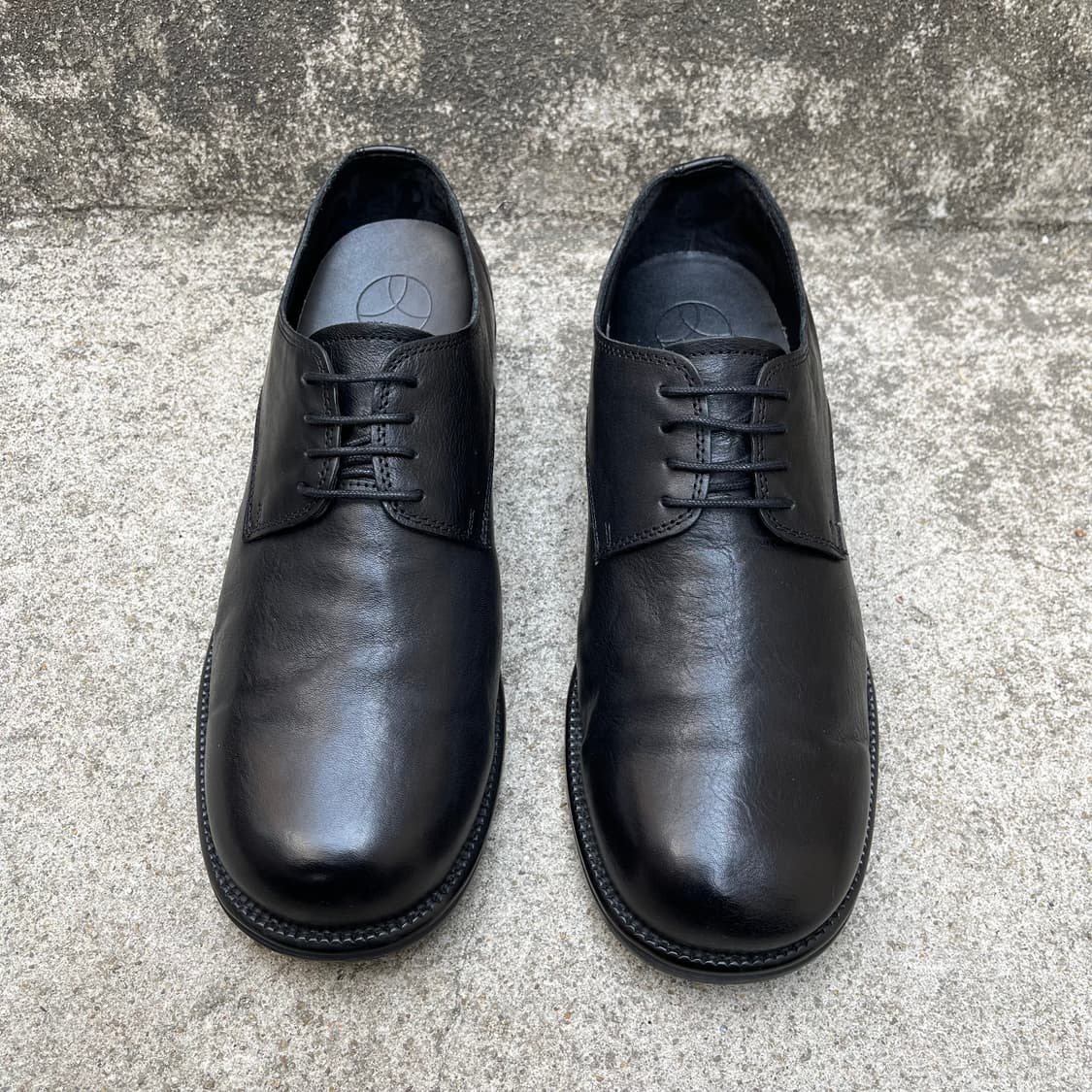 [270] 야세 우든 더비 슈즈 카우하이드 블랙 상품이미지2