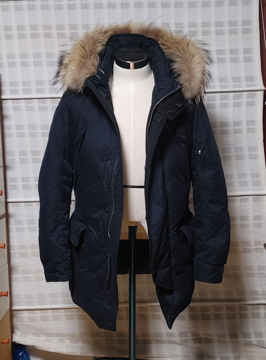 (한섬) 타임옴므 너구리퍼 구스다운 패딩 점퍼 95 상품이미지3