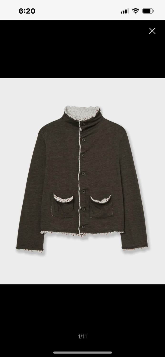 aeae layered cardigan 에이이에이이 레이어드 가디건 카키 상품이미지1