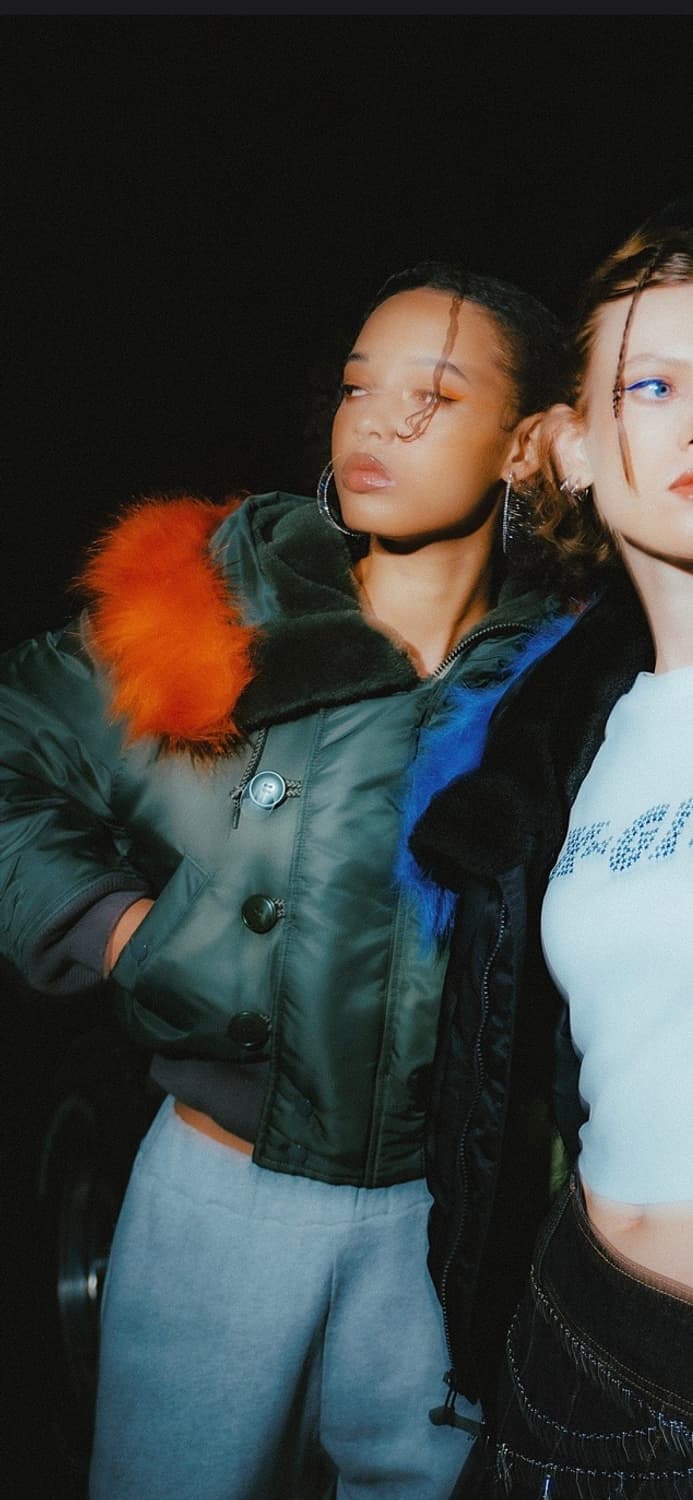 알파인더스트리 x-girl 엑스걸 카키 M 상품이미지1