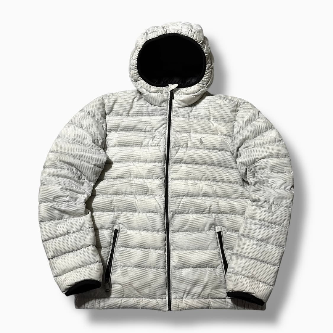 폴로 랄프로렌 도트 카모 플라쥬 화이트 경량패딩 상품이미지1