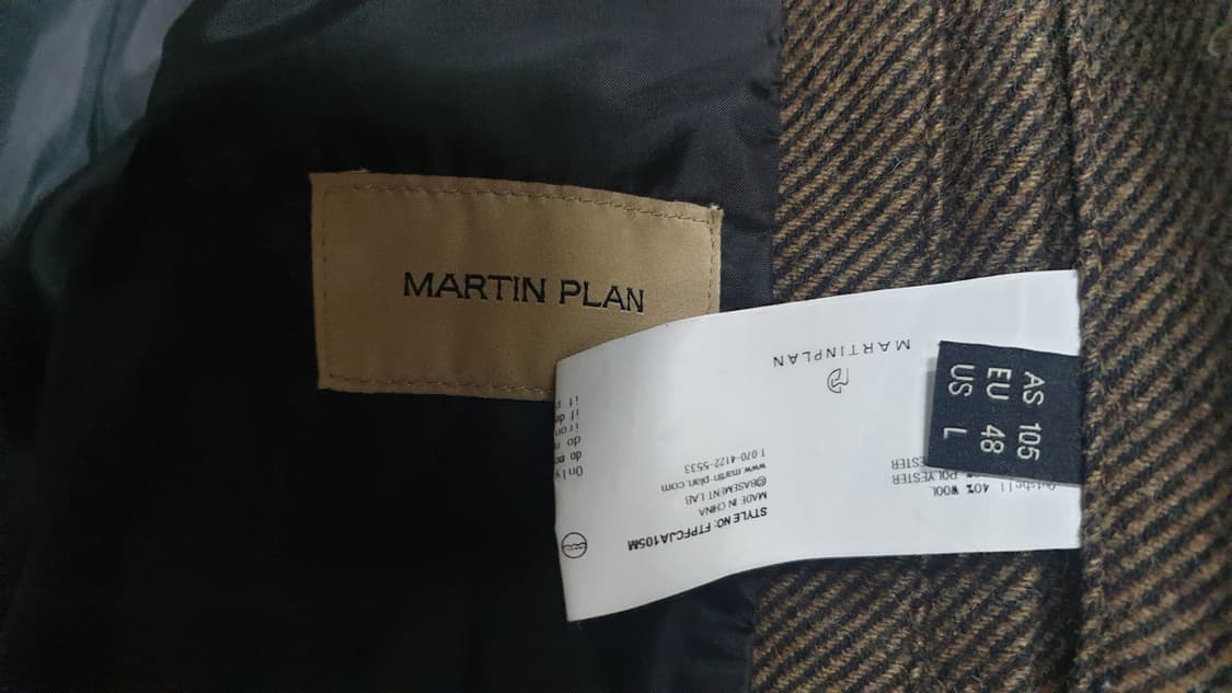 MARTIN PLAN 브라운 헤링본 자켓 L 상품이미지6