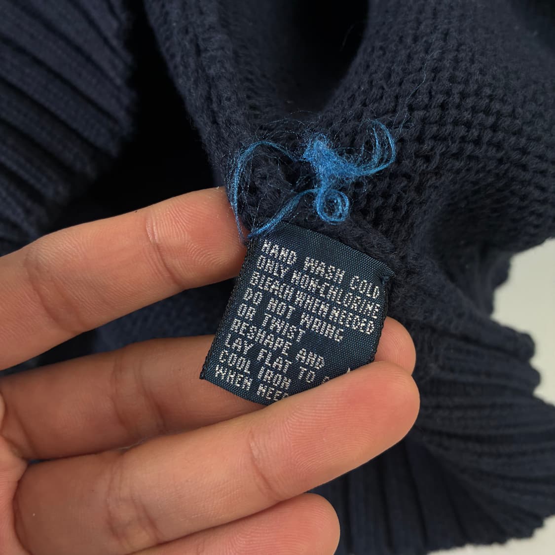 Polo  폴로 랄프로렌 자수 코튼 네이비 라운드 니트  상품이미지5