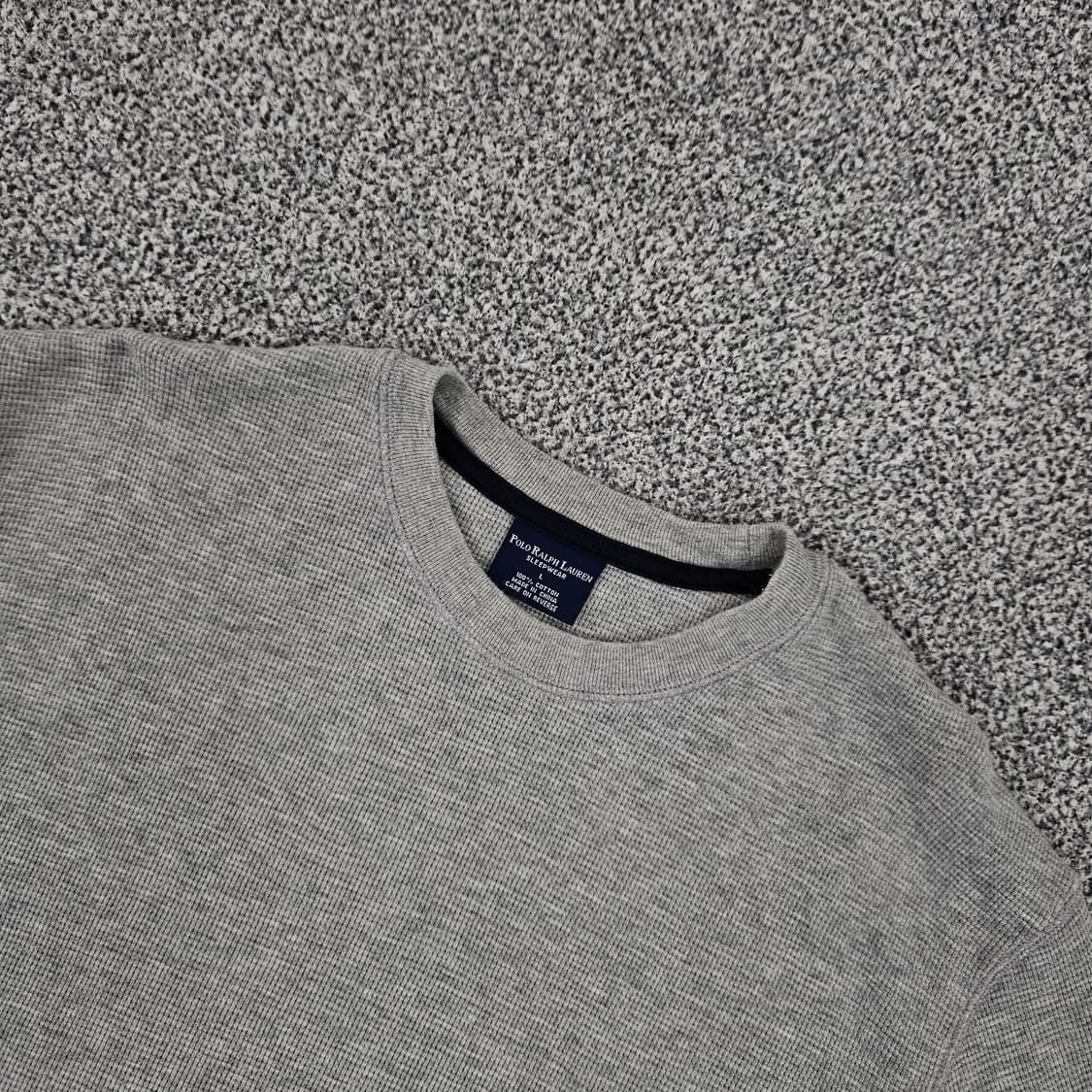 [L] 폴로 랄프로렌 와플 니트 롱슬리브 긴팔 티셔츠 1103JM1 상품이미지2