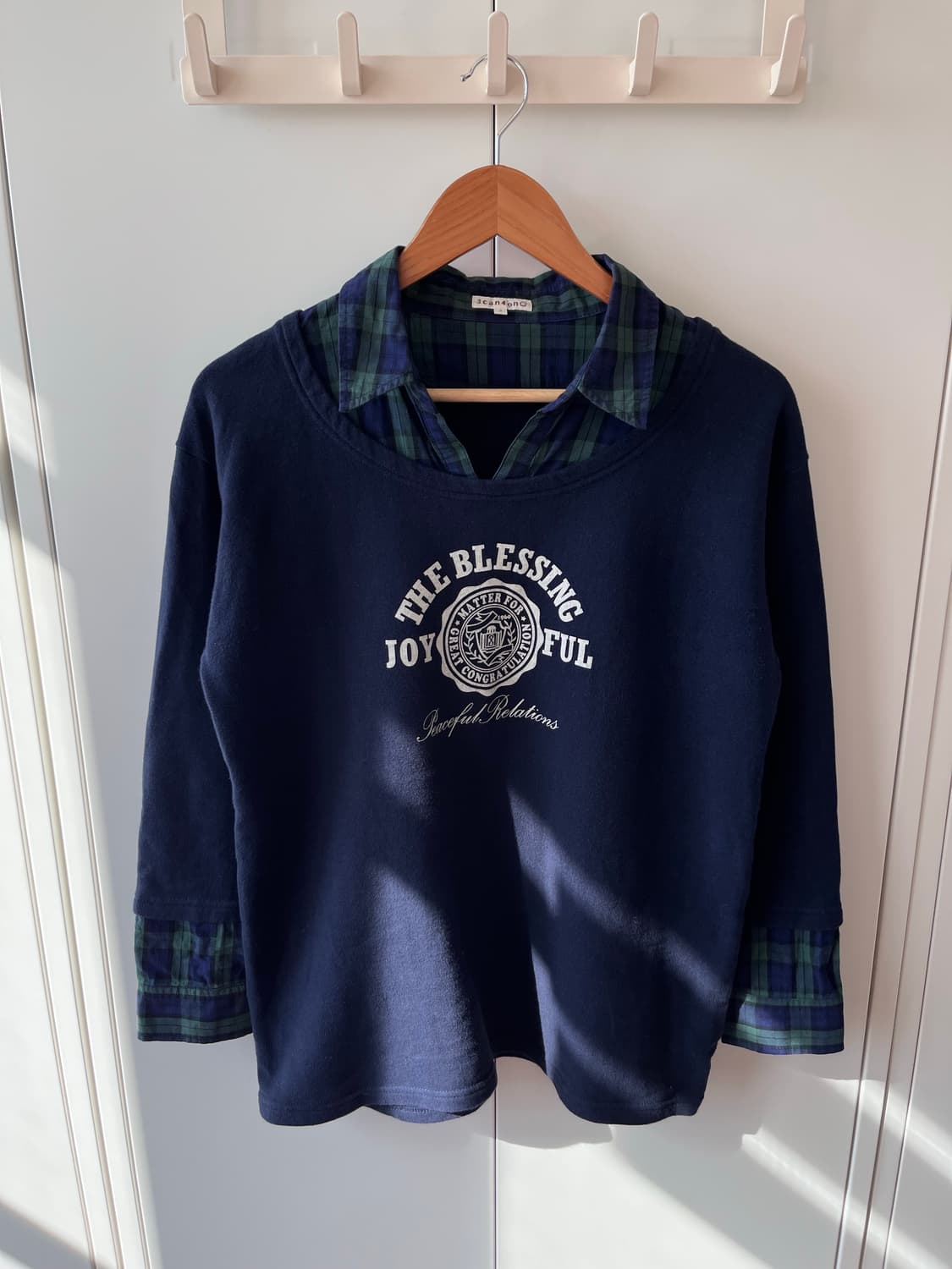 3can4on 산칸사온 체크셔츠 레이어드 티셔츠 상품이미지8