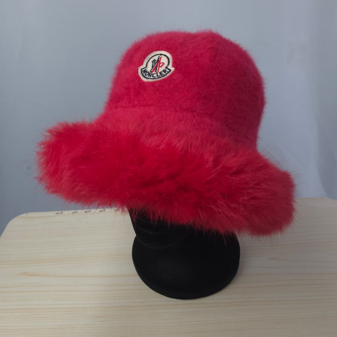 M 몽클레어  레드 퍼 버킷햇 모자  상품이미지1