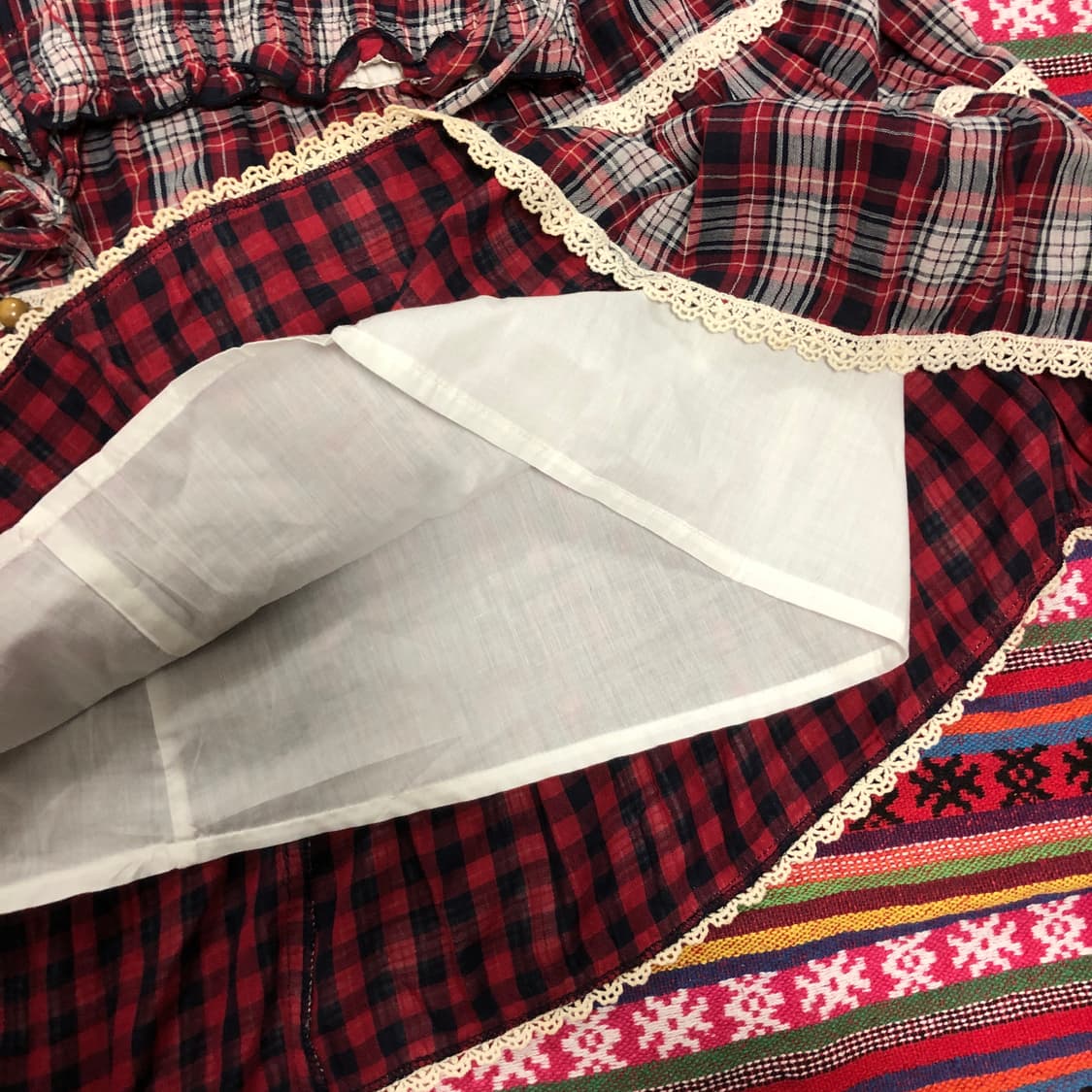 체크 롱 원피스 상품이미지3