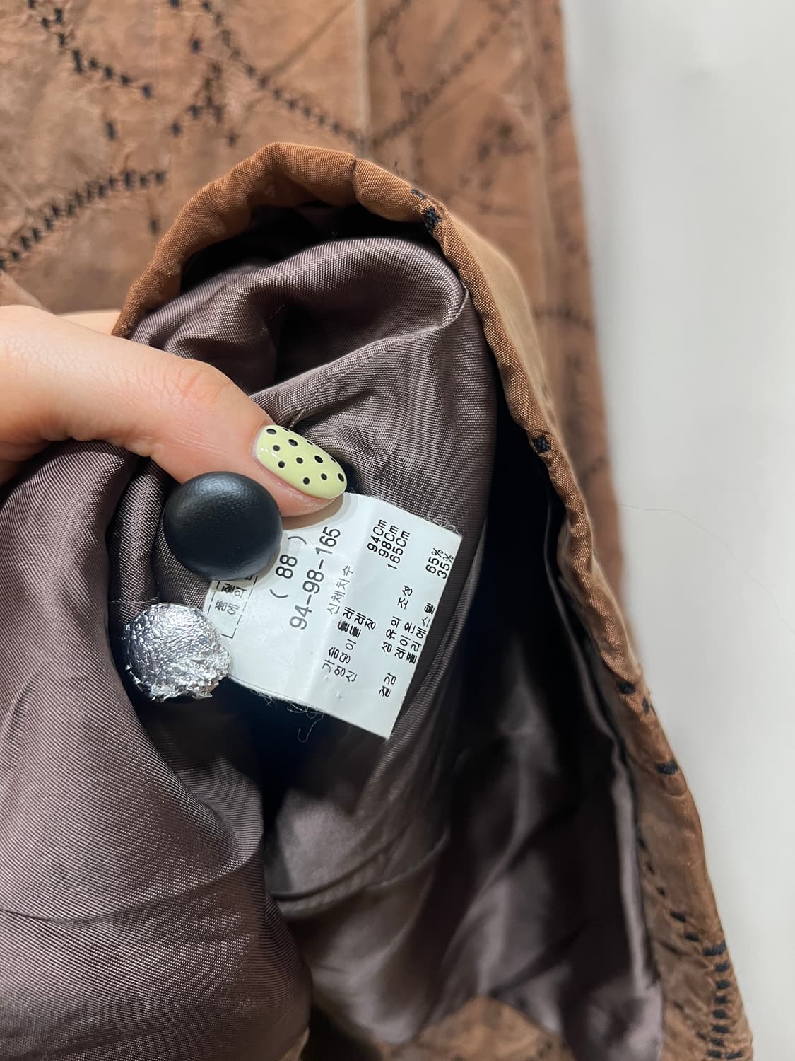 빈티지 여성 펀칭 디테일 3버튼 블레이저 상품이미지6