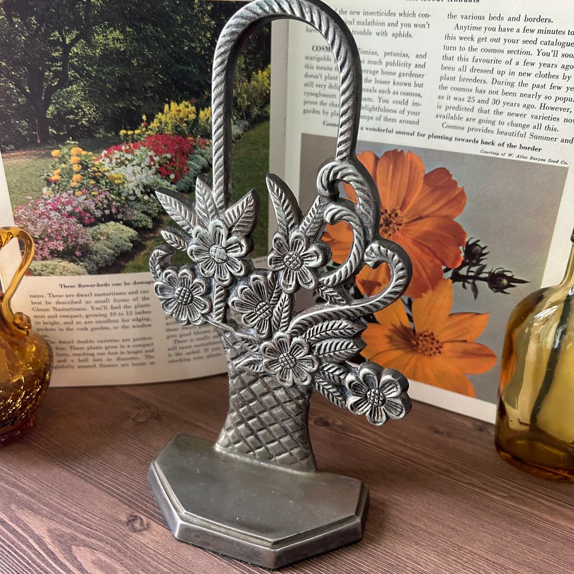 빈티지 북엔드 꽃 오브제  상품이미지1