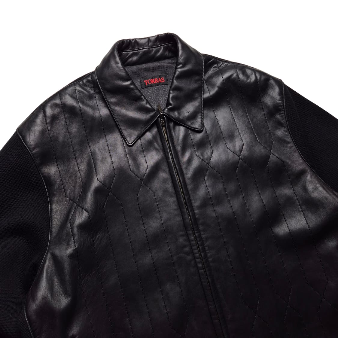 [L] 토라스 리얼레더 니티드 자켓 상품이미지1