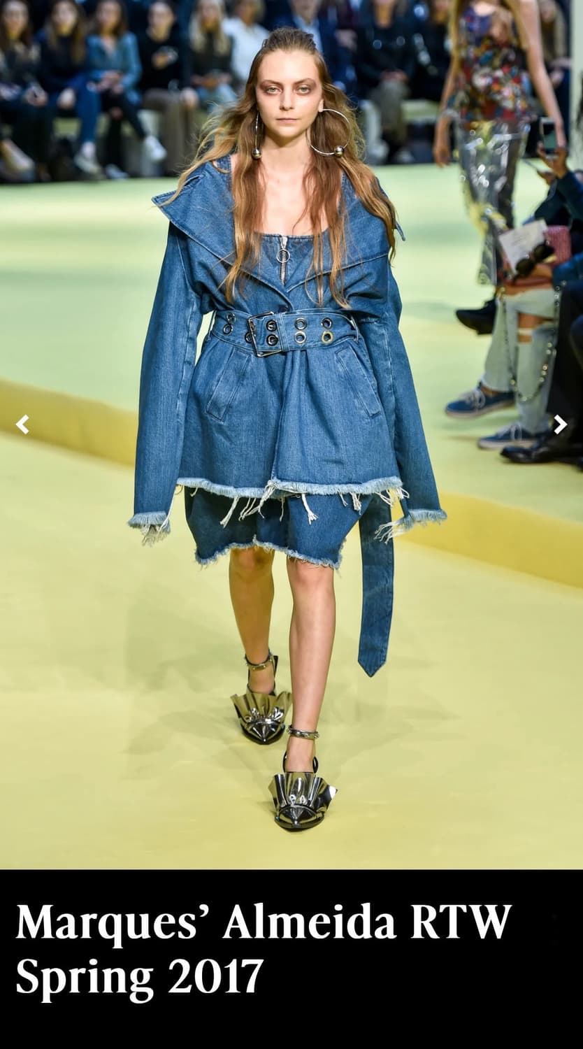 MARQUES ALMEIDA 마르케스 알메이다 하프-집업 데님 드레스 상품이미지2