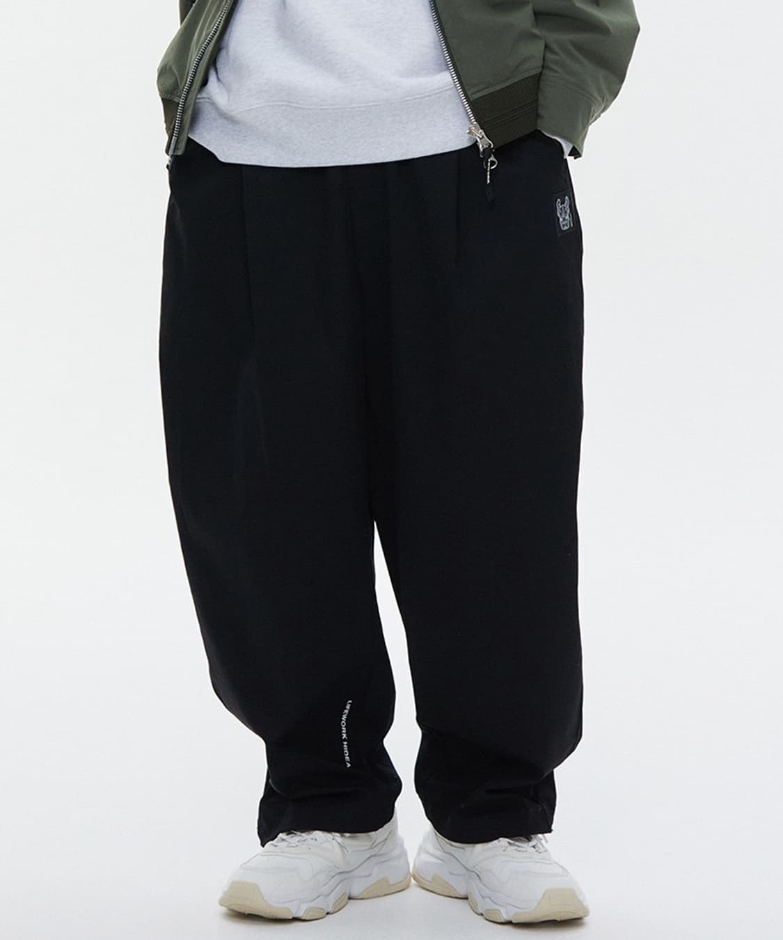 라이프워크 L3 원턱 와이드팬츠 바지 블랙 L 상품이미지5