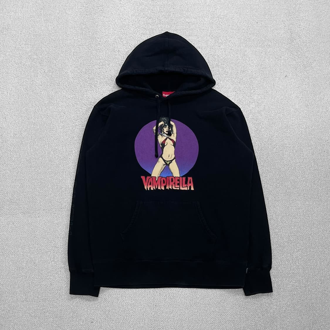 슈프림 Supreme 17ss 뱀피렐라 후드티 블랙 상품이미지1