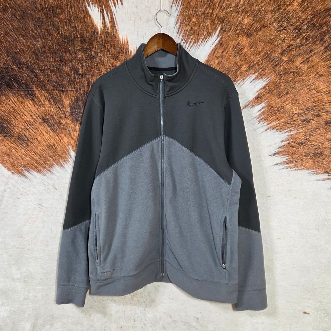 나이키 올드스쿨 그레이 배색 후리스 집업 상품이미지1