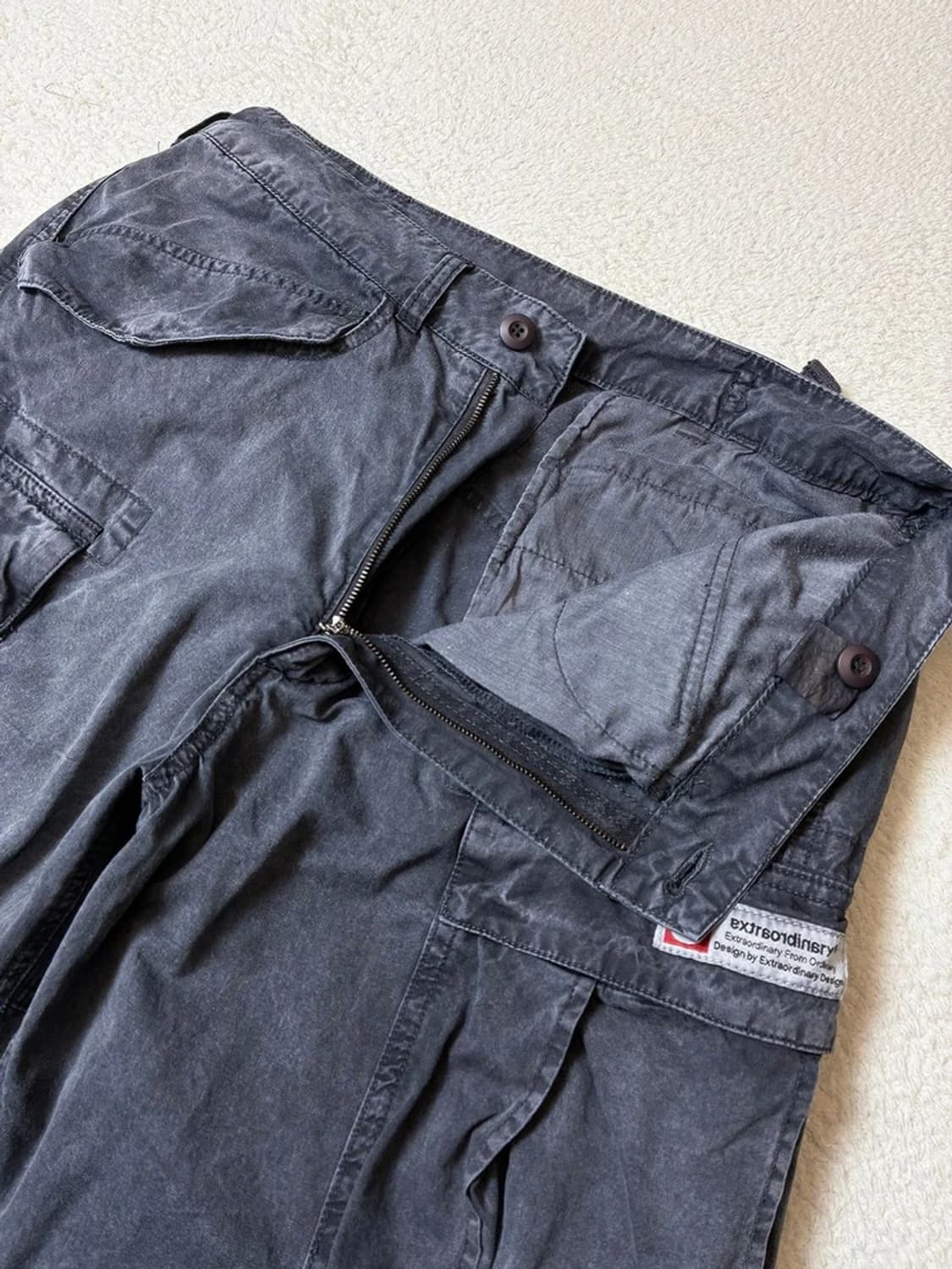 엑스트라오디너리 빈티지 가공 워시드 카고 팬츠 바지 PN7589 상품이미지3