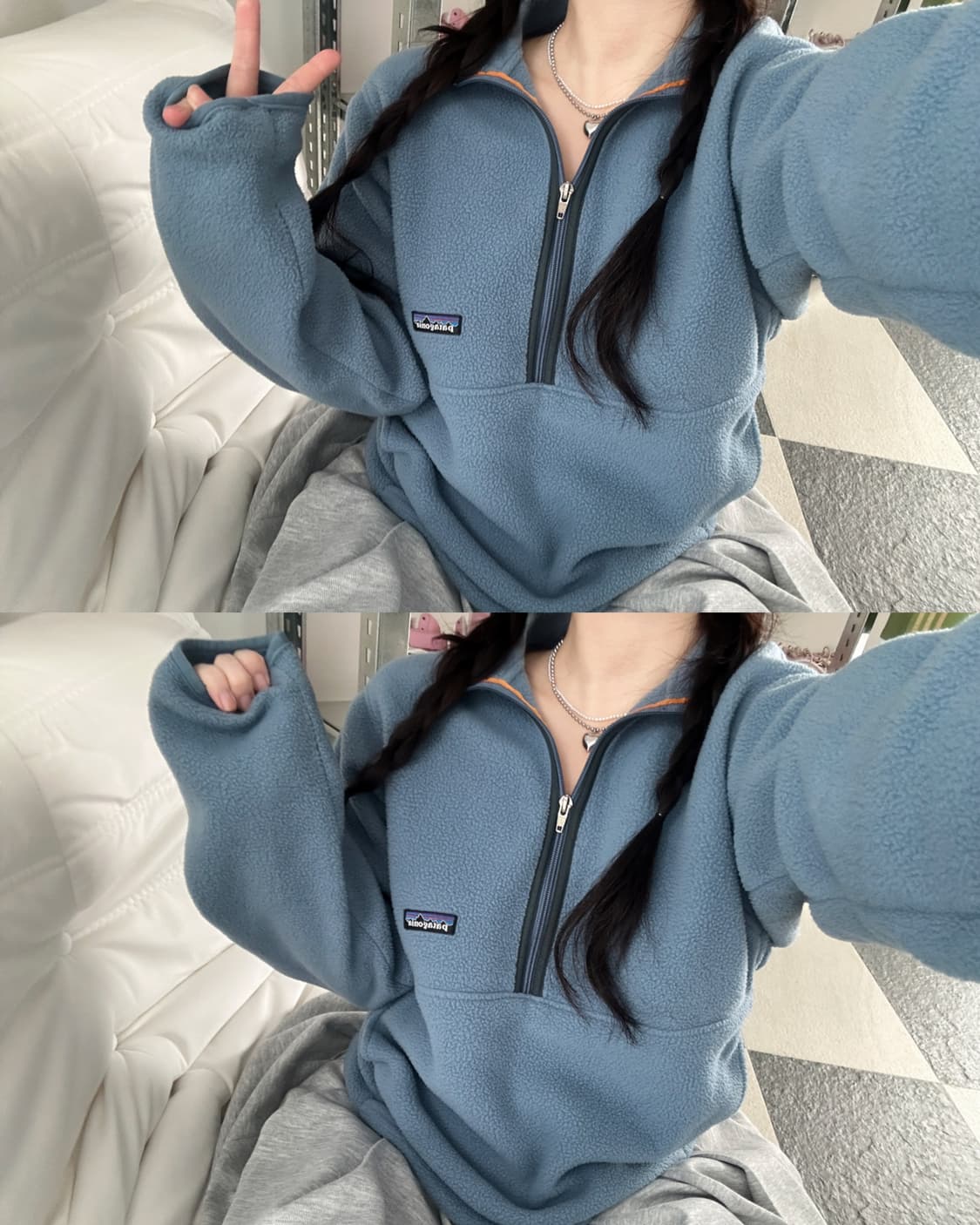 파타고니아 00s 신칠라 뮤트블루 마수피얼 플리스  상품이미지2